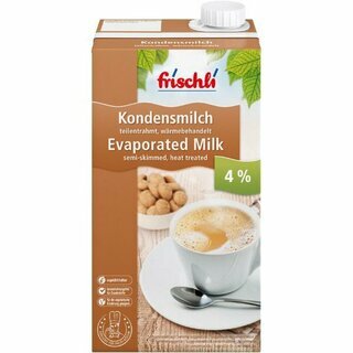 Frischli Kondensmilch, 4% Fett, teilentrahmt, wrmebehandelt, 1000g