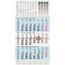 Brunnen 3-Monatskalender 1070210316, 30 x 55,5cm, blau...