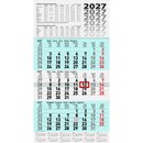 Brunnen 3-Monatskalender 1070210316, 30 x 55,5cm, blau...