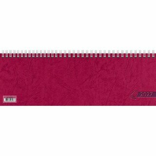 Glocken Tischquerkalender 5071921206, 1W/1S, 29,7 x 10,5cm, rot, 2027