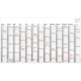 B�hner Plakatkalender BETA PO13, 13M/1S, Karton, 139 x 79cm, 2027