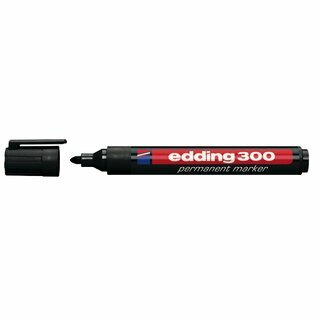 Permanentmarker edding 300, Rundspitze, Strichstrke: 1,5-3mm, schwarz