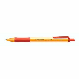 Druckkugelschreiber Stabilo Pointball, Strichst�rke: 0,5 mm, rot