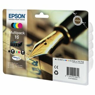 Tintenpatrone Epson T162640, 4 St�ck (schwarz/cyan/magenta/gelb)