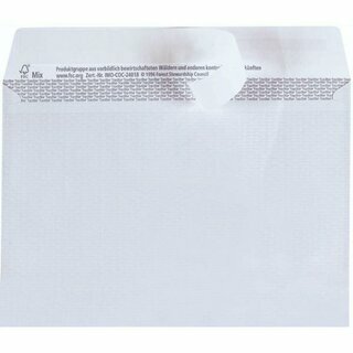 Bong Briefhülle TopSTAR 100g HK hochweiß C5 250 St