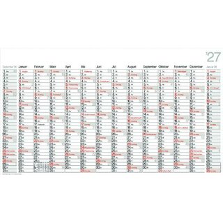 B�hner Plakatkalender ALPHA PO14, 14M/1S, Karton, 139 x 79cm, 2027