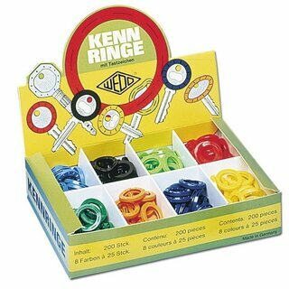 Schl�sselkennringe Wedo 2628008, 24mm, in 8 Farben sortiert, 200 St�ck