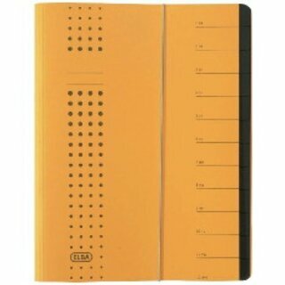 Ordnungsmappe Elba Chic 42496, 12 F�cher, mit Gummizug, gelb