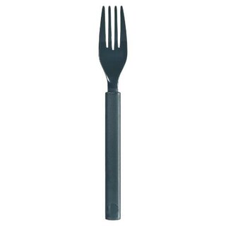 Wiederverwendbare Gabel, PP, 18 cm, dunkelgrau, 100 Stck