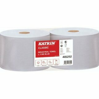 Papierreinigungst�cher Katrin L3 481252, 220 mm, blau, 2x500 Blatt
