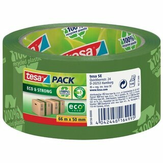 Packband Tesa tesapack 58156, Eco + Strong, 50mm x 66m, gr�n bedruckt