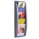 Wandprospekthalter Paperflow 4063, 5 F�cher f�r A5, silber