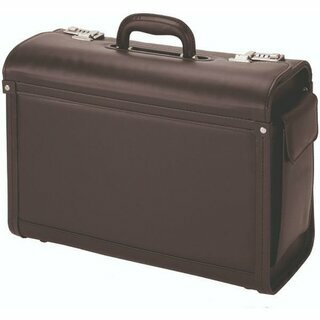 Alassio Pilotenkoffer GENOVA 45028, Schnappverschluss, Kunstleder, schwarz