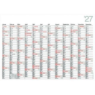 B�hner Plakatkalender DELTA K12, 12 M/1S, 98 x 68,5 cm, 2027