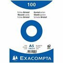 Karteikarten Exacompta 10508E, DIN A5, blanko, wei�, 100...