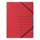 Ordnungsmappe Pagna 24061, 7 F�cher, mit Gummizug, rot
