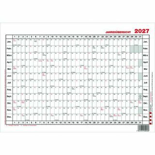 G�ss Plakatkalender Nr. 2, Jahresplaner, 12 Monate, 29,7 x 21cm (A4), 2027