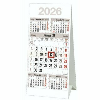 Bühner Tischkalender M5TK, 5 Monate / 1 Seite, 9,6 x 20,5...