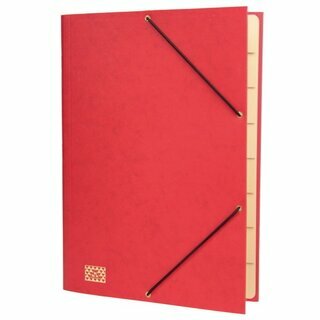 Ordnungsmappe RNK 4616, 9 F�cher, mit Gummizug, rot