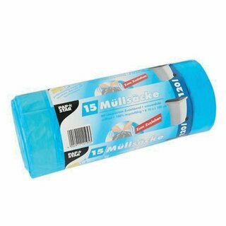 M�lls�cke Papstar 14195, zum Zuziehen, 120 Liter, blau,...