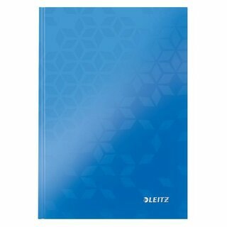 Notizbuch Leitz WOW 4628, DIN A5, kariert, fester Einband, 80 Blatt, blau