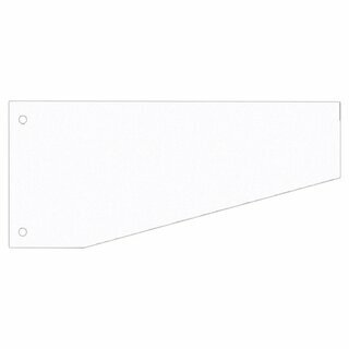 Trennstreifen 10,5 / 6 x 24cm, Trapez, wei�, 100 St�ck