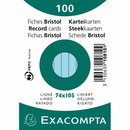 Karteikarten von Exacompta K7 A7 blau liniert, 100 St�ck