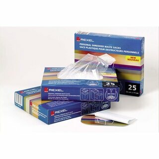 Plastiks�cke Rexel 40095, f�r Aktenvernichter, Volumen: 175 Liter, 100 St�ck