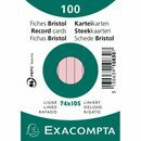Karteikarten von Exacompta K7 A7 rot liniert, 100 St�ck