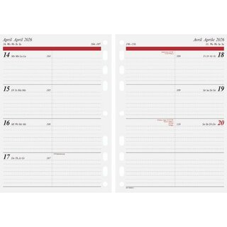 Rido-Ide Kalendereinlage T1 7065910006, 1W/2S, A5, 2026
