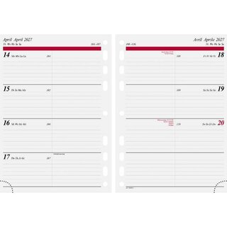 Rido-Ide Kalendereinlage T1 7065910006, 1W/2S, A5, 2027