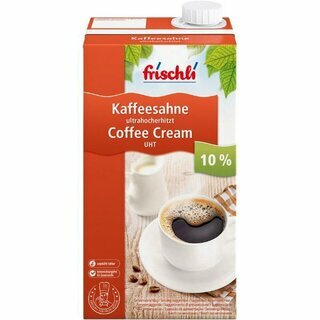 Frischli Kaffeesahne, 10% Fett, ultrahocherhitzt, 1000g