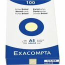 Karteikarten von Exacompta K5 A5 blanko gelb, 100 S�ck