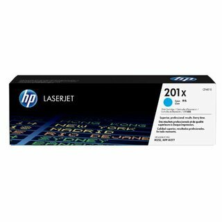 Toner HP CF401X, Reichweite: 2.300 Seiten, cyan