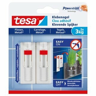 Powerstrips Tesa 77764, verstellbarer Klebenagel Fliese, 3kg, 2 St�ck
