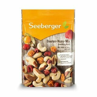 Seeberger Beeren-Nuss-Mix, Knackige Mischung, vegan, 150 g