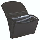 F�cherkoffer Exacompta 55934E, 13 F�cher, tragbar, schwarz