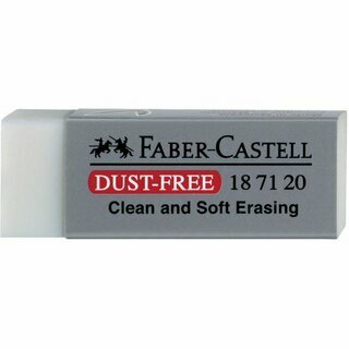 Radierer Faber-Castell 187120, DUST-FREE, Kunststoff, wei�