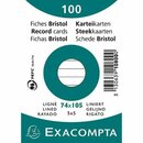 Karteikarte Exacompta A7, liniert, wei�, 100 St�ck