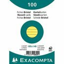 Karteikarte Exacompta A6, liniert, gelb, 100 St�ck