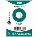 Karteikarte Exacompta A8, liniert, wei�, 100 St�ck