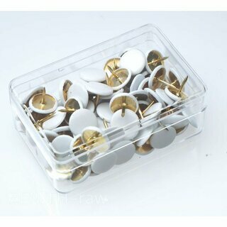 Rei�n�gel Alco 151, Durchmesser: 9,5mm, vermessingt, wei� �berzogen, 100 St�ck