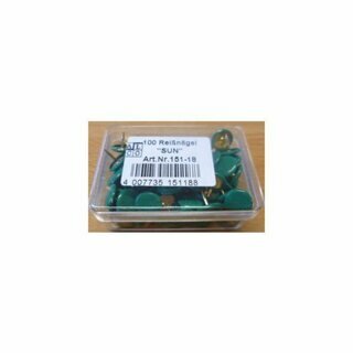 Rei�n�gel Alco 151, Durchmesser: 9,5mm, vermessingt, gr�n �berzogen, 100 St�ck