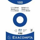 Karteikarte Exacompta A4 Blanko wei�, 100 St�ck