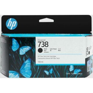 HP Tintenpatrone 738 498N4A, original, schwarz, 130 ml