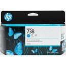HP Tintenpatrone 738 498N5A, original, cyan, 130 ml