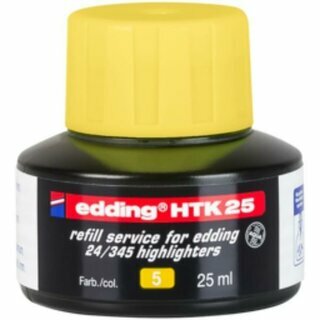Nachf�lltusche edding HTK25, Inhalt: 25ml, gelb