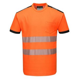 Portwest T181ObrXL Hi-Vis Cotton Comfort T-Shirt, orange/schwarz, Gr��e: XL