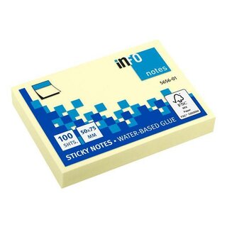 Info Notes 565601 Haftnotizen 5 X 7,5 cm, Farbe: Gelb Bx12