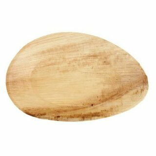 Papstar Einweg-Teller PURE aus Palmblatt, oval, 26 x 17...